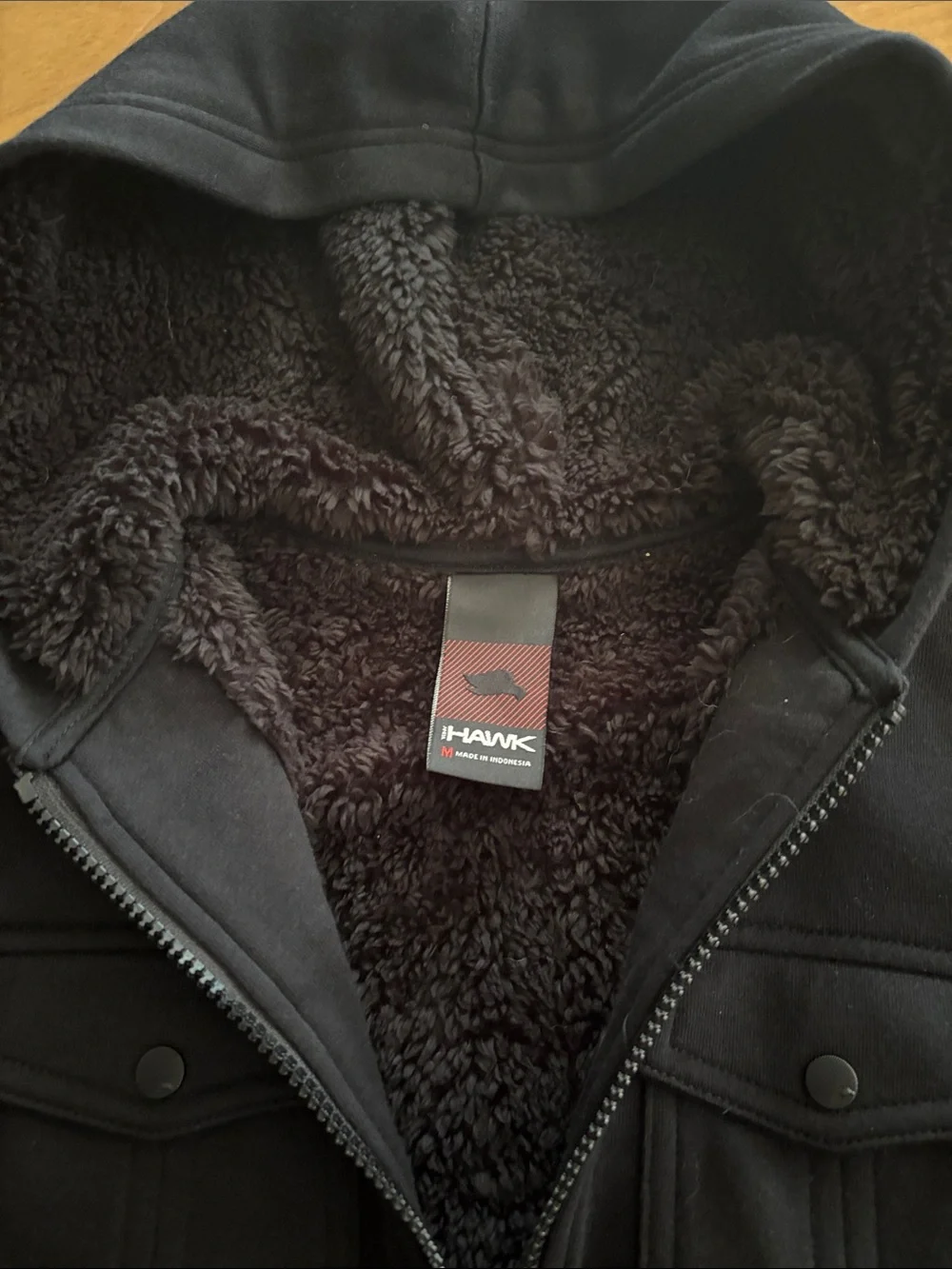 Tony Hawk Black Hooded Puffer Jacket with Fleece Lining